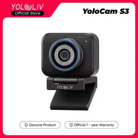 YOLOLIV YoloCam S3, 4K Streaming Webcam,1/1.3" Sensor, PDAF Autofocus, 4X Zoom
