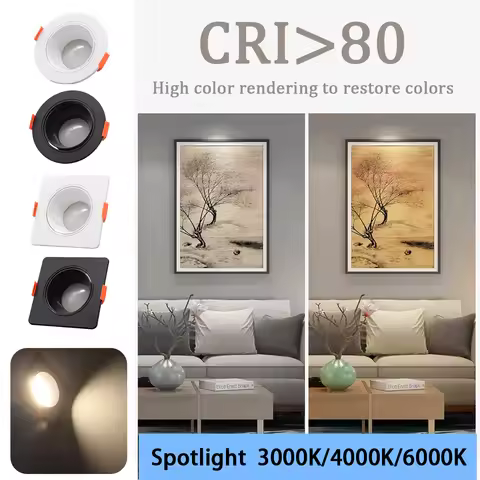 5/10/20pcs 5W 6W 7W GU10 Ceiling Spotlights Energy Saving 90degree Angle Adjustable Rotating AC220V 