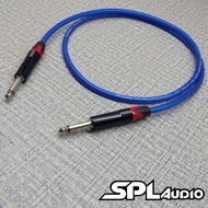 Guitar Cable Akai 6.5mm Mono to Akai 6.5mm Mono Audio Cable SPLAudio CM-3000 Cable biru 1-7 Meters