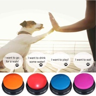 Dog Toy Dog Button with Mat Pet Communication Voice Buzzer Pet Dog Interactive Training Press Button