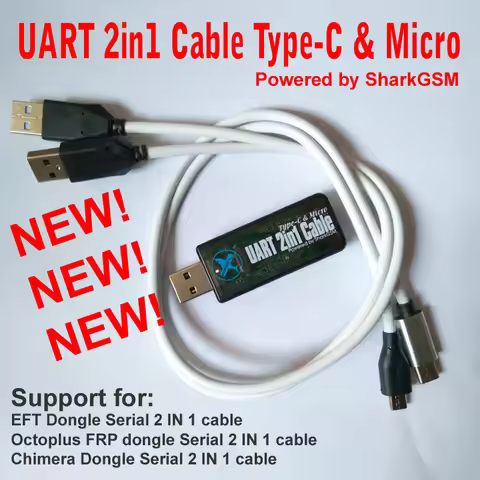 New UART 2 in1 CableType-C Micro for EFT Dongle Chimera dongle Octoplus FRP dongle tools