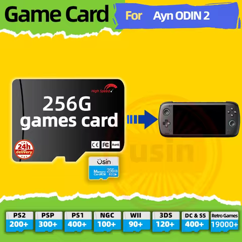 Game Card For Ayn Odin 2 Odin2 Portal TF Retro Games PS2 PSP PS1 Android portable Handheld Gaming SD