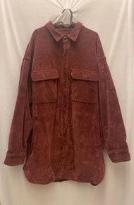 LEVIS LEVI’S 燈芯絨大衣 長版襯衫 工裝外套 工作外套 酒紅色 原價4990