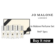 Jo Malone Perfume Set 9ml* 5pcs 5ชิ้น ล่อง น้ำหอมผู้หญิง น้ำหอมติดทนนาน Womens Perfume น้ำหอมผู้หญิงน้ำหอมติดทน ของขวัญน้ำหอม กล่องซีล/น้ำหอมผู้หญิง 【ของแท้ 100% 】