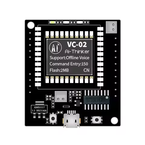 VC-02 VC-02-Kit AI Intelligent Offline Voice Module,Offline Recognition Speech Control Module,US516P