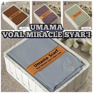 Jilbab Segi Empat Voal Miracle Syar'i Umama Scarf Syari Hijab S4 Polos Kerudung Seragaman ukuran 130