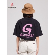 GRAMIC'A Men's and Women's Versatile Fashion Pure Cotton Breathable Round Neck Printed T-shirt Short