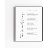 Rustic Farmhouse Serenity Prayer Wood Sign, Christian Bible Verse Wall Art, 16x20 Inch Framed Script