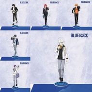 (CARD INCLUDED) Standee model BLUE LOCK striker number 1 ver TAN SCHOOL anime chibi acrylic mica sta