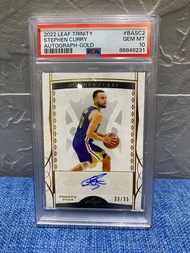 Leaf Trinity Stephen Curry auto gold 33/35 Psa 10