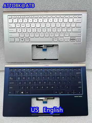 Russian/English Laptop Keyboard For Asus UX433 UX433F UX433FN UX433FL Backlight with Cover C