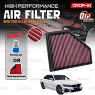 OTP Performance Drop In Air Filter 33-3136 BMW 330I L4-2.0L TURBO F/I/DSL Washable Penapis udara Enj