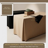 Premium US Katrina Corner Pleated Tablecloth for 4ft 6ft Lifetime Table - Catering & Events
