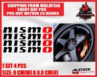 4 PCS NISMO RIM CAR STICKERS KERETA STICKER NISSAN