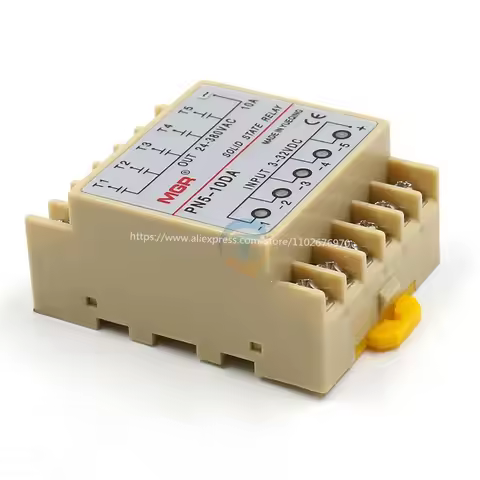 Single Phase DC Solid State Relay PN5-10DA 5 Groups Din Rail SSR Quintuplicate Five Input 3~32VDC Ou