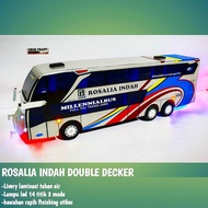 Bus Telolet Basuri  Miniatur Bis Mobil Mainan Full Lampu Led Mainan Anak Bisa Custom nama Dan Foto A