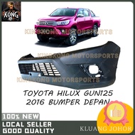 TOYOTA HILUX REVO GUN125 4 DOOR 2016-2017 FRONT BUMPER DEPAN PLASTIC BULL BAR BUMPER PLASTIK HILUX REVO DEPAN