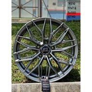 RS PERFORMANCE RS10 17X7.5 5H100 ET40 HYPER BLACK SPORT RIM