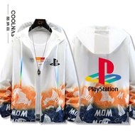 PlayStation Sony PS Game Console PS4 Classic Logo Sun Protection Clothing Summer Mens Lightweight Ou