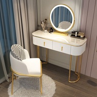 Luxury Dressing Table Set LED mirror Make up Table Meja Mekap Meja Solek Nordic modern design IKEA