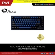 AKKO HORIZON 5075B PLUS TRI-MODES AKKO V3 CREAM YELLOW PRO 100% GENUINE