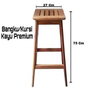 Premium Wooden Bench/Chair 75cm High/Cafe Meatball Bench