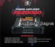 POWER AMPLIFIER 2 CHANNEL FA20000 / FA 20000 RDW PROFESSIONAL
