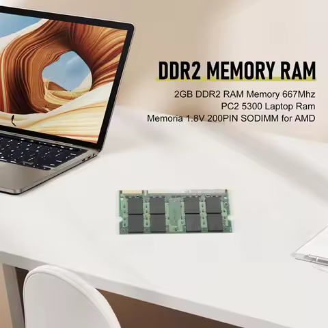 2GB DDR2 RAM Memory 667Mhz PC2 5300 Laptop Ram Memoria 1.8V 200PIN SODIMM For AMD