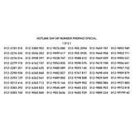 Hotlink Sim VIP Number Prepaid Special ( 012 )