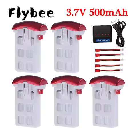 3.7V 500mah Lipo Batteries + 1 To 5 Balance Charger for Syma X5U X5UC X5UW WIFI FPV Rc Quadcopter Dr