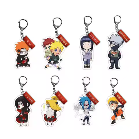 40Style Uzumaki Uchiha Sakura Gaara Obito Itachi Madara Hatake Kakashi Anime Figures Acrylic Keychai