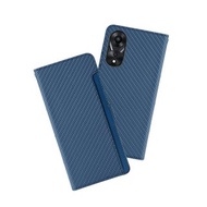 CASE SHOP OPPO A78 5G 前收納側掀皮套-藍