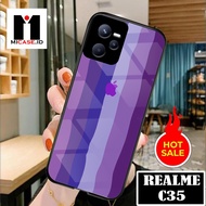 REALME C35 Case - REALME C35 Fashion Case Latest 2022 MI.CASE [RAINBOW] Soft Case Glass REALME C35 -