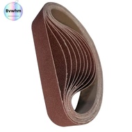 BVWHM 10pcs Abrasive Sanding Belts, 330 x 30 mm / 1.2 x 13 Inch 80 Grit Sanding Belts, Durable Alumi