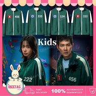 Squid Game Season 3 Kids Jacket Halloween Cosplay Costume Netflix Role Playing Zipper Sweatshirt 456