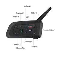 V6 Plus Helmet Bluetooth Intercom 1500M Waterproof Motorcycle Helmet System