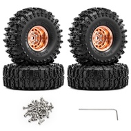 4PCS Metal Tires Wheel Rim 1.0 inch 63*24mm for 1/18 RC Crawler Traxxas TRX4M SCX24 FMS Ascent-18 Ax