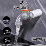 PW - Transparent Leak-Proof Plastic Water Faucet | Thread Tap for Large 3/ 4 inch and Small 1/ 2 Inc