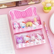 4 Erasers Cute Cat Boxed eraser Stationery set present prize Student supplies office supplies