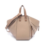 [二手，B級] LOEWE HAMMOCK SMALL 手提包，灰褐色皮革，女士。