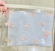 現貨💝可愛熊仔公仔🧸小物拉鍊收納袋 卡包 卡片袋 零錢袋  旅行收納袋 化妝袋 筆袋  PVC Clear Bear Pencil Case