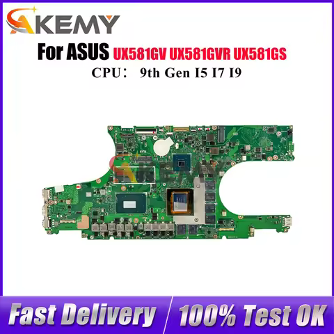UX581GV Laptop Motherboard For ASUS ZenBook UX581GV UM581L UX581GS UX581GVR UX581 VM581L Notebook Ma