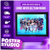 MESSI ALL TEAM HORIZONTAL CLUB poster photo frame includes 2 sizes for A5 table (18cm x 24cm), A4 wa