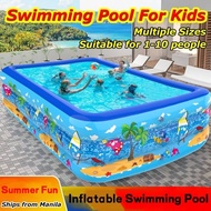 SQ2 Inflatable Swimming Pool For Kids Swimming Pool Baby Swimming Pool Air Pump Family Size Swimming