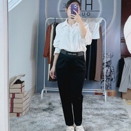 ThuThao97 MIN Office Baggy Pants High Waist, 4-Way Stretch. Bagyy Pants Made of High Quality Welded 