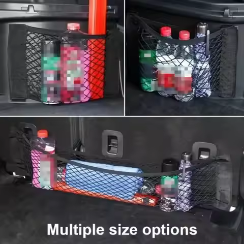 Universal Car Mesh Bag Storage Net Car Storage Bag Double Mesh Trunk Storage Net Car Built-in Storag