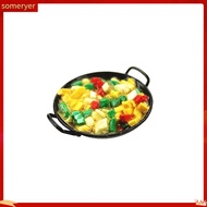 someryer|  1/12 Dollhouse Miniature Chinese Food Cooking Wok Pan Model Kitchen Cookware Toy