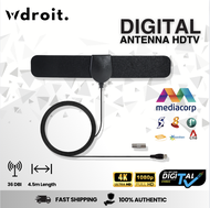 Digital TV Antenna 5 Meter Flat Type 30 DBI DVB T2 DTV USB Powered Active Indoor TV Antenna Digital Singapore