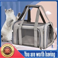 Large Cat Carrier, Load Bearing 18" Airline Approved Pet Carrier, Soft Sided Foldable Cat Carrier Pe