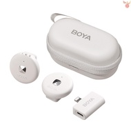 BOYA Omic-D-W Wireless Microphone System with 1 Receiver + 2 Transmitters + 1 Charging Box 50M Transmission Range Built-in Battery Replacement  Came-507